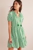 Boden Green Short Sleeve Jersey Mini Dress