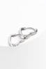 Sterling Silver Heart Hoop Earrings with Cubic Zirconia