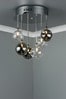 Dar Lighting Silver Quinn 6 Light Semi Flush Fitting Ceiling Light