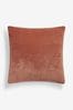 Peach Pink 59 x 59cm Soft Velour Cushion, 59 x 59cm