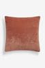 Peach Pink 59 x 59cm Soft velour Cushion, 59 x 59cm