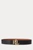 Cinturón de cuero con monograma del logo de Ralph Lauren®
