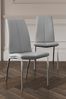 Faux Leather Grey Set of 2 Opus II Dining Chairs
