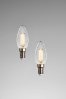 Clear 2 Pack 4W LED SES Candle Dimmable Bulbs