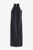 Navy Premium 100% Linen Midi Dress