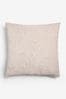 French Grey Heavyweight Chenille Cushion, Large Square