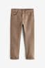 Brown Regular Fit Cotton Rich Stretch Jeans Button (3-17yrs), Regular Fit