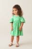 Bright Green Wrap Jersey Dress (3mths-7yrs)