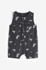 Grey/White Palm All-Over Print All-In-One (3mths-7yrs)
