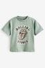 Mineralblau - Kurzärmeliges T-Shirt mit Rolling Stones-Aufdruck (3 Monate bis 8 Jahre)