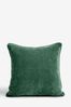 Dark Green 45 x 45cm Soft Velour Cushion, 45 x 45cm