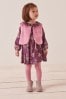 Purple Faux Fur Dress and Gilet Set (3mths-7yrs)