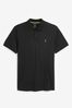 Black Pique Polo Shirt, Regular Fit