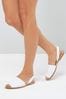 White Leather Regular/Wide Fit Beach Sandals