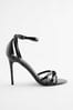 Black Forever Comfort® Barely There Bow Stiletto Sandals
