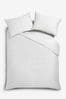 White Collection Luxe 1000 Thread Count 100% Cotton Sateen Oxford Duvet Cover and Pillowcase Set