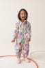 Navy Lightweight Waterproof Fleece Lined Printed Puddlesuit (3mths-7yrs)