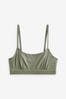 self. Khaki Green Smoothing Comfort Non Wired Bralette
