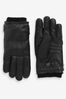 Black Embossed Leather Gloves