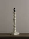 Laura Ashley White Tate Wood Painted Candlestick Table Lamp Base