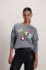 Grey The Grinch Sparkle Baubles Christmas Sweatshirt