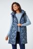 Roman Blue Diamond Quilted Padded Gilet