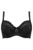 Pour Moi Black Non Padded Underwired Rebel Underwired Side Support Bra