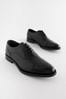 Black Leather Oxford Toecap Shoes