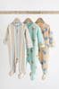 Multi Stripe Baby Sleepsuits 3 Pack (0mths-3yrs)