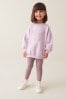 Lilac Purple Crew Sweatshirt and Leggings Set (3mths-7yrs)