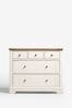 Chalk White Hampton Painted Oak Collection Luxe 5 Drawer Chest of Drawers, 5 Drawer