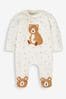 ​​​​​​​Jojo Maman Bébé Baby-Schlafanzug aus Baumwolle mit Applikation und Reißverschluss
