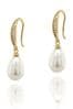 Rose Gold Ivory & Co Salford Crystal And Pearl Drop Earrings