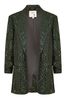 Dark Green Yumi Sequin Blazer With Pockets