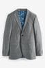 Light Grey Two Button Suit: Jacket, Tailored Fit