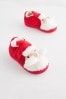 Red Santa Touch Fastening Cupsole Print Slippers