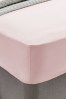 Blush Pink Laura Ashley 200 Thread Count Cotton Fitted Sheet
