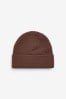 Chocolate Brown Flat Knit Beanie Hat (3mths-16yrs)