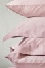 Blush Pink Laura Ashley Set of 2 200 Thread Count Cotton Pillowcases