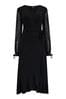 Pour Moi Carrie Lace Sleeve Midi Slinky Jersey Wrap Dress