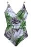 Seaspray Green Hawaii Palm Tummy Control Longer Length Swimsuit