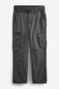 Charcoal Grey Belted Tech Cargo Trousers