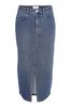 NOISY MAY Blue Split Front Denim Midi Skirt