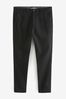 Black Skinny Fit Stretch Chino balloon Trousers