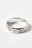 Oliver Bonas Silver Tone Sarah Floral Vintage Engraving Ring