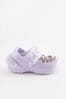 Lilac Purple Character Warm Lined Clog Slippers