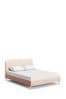 Plush Chenille Rose Pink Matson Upholstered Bed Bed Frame, Bed