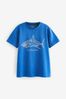Cobalt Blue Shark Short Sleeve Graphic T-Shirt (3-16yrs)