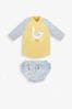 JoJo Maman Bébé Blue Lemon UPF 50 2-Piece Rash Vest Set