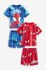 Red/Blue Spidey and Friends 2 Pack Short Pyjamas (12mths-10yrs)